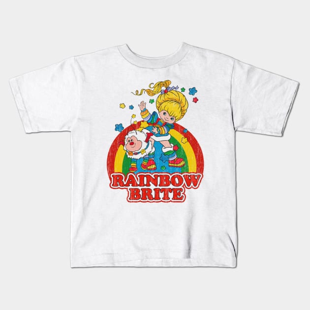 Rainbow Brite // Vintage Colorful Design Kids T-Shirt by Ilustra Zee Art